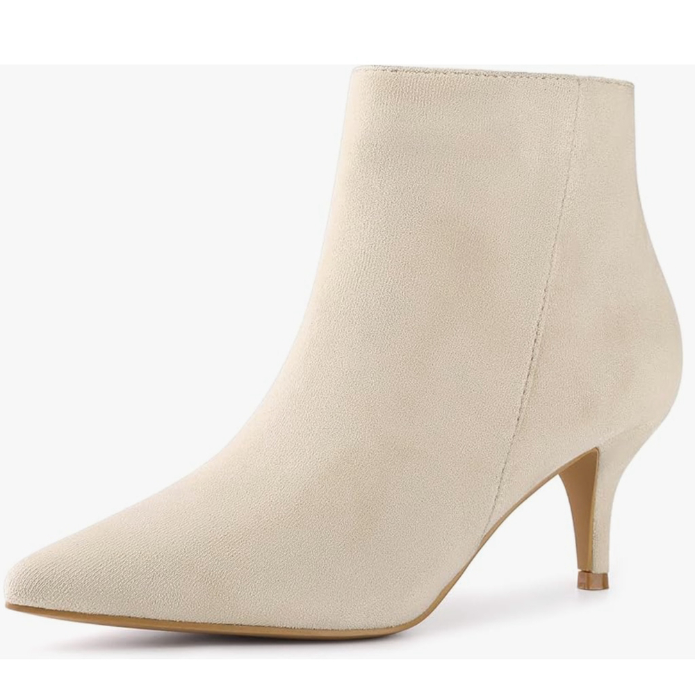 Perphy Pointed Toe Kitten Heels Ankle Booties Stiletto Heels Ankle Boots size 10
